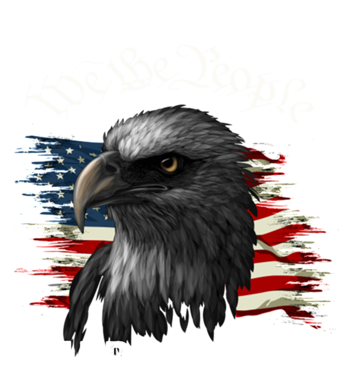 Ultra MAGA American Flag We The People Eagle Women's Racerback Cropped Tank