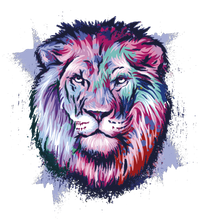 Colorful Wild Lion Tall Sweatshirt