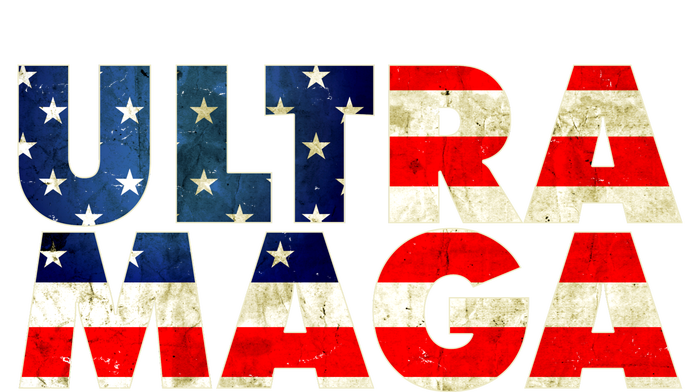 Ultra Maga USA American Flag Women's V-Neck T-Shirt