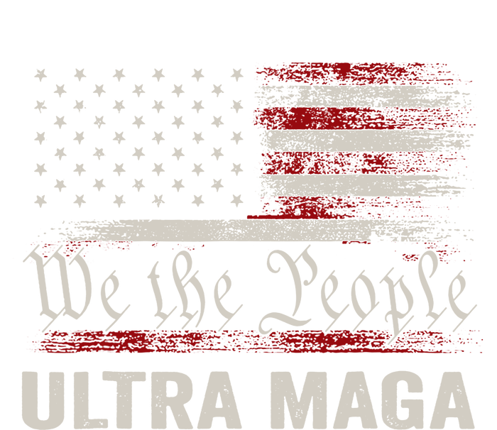 We The People Ultra Maga Striped Beanie with Solid Band