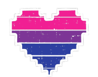 Pixel Heart Bisexual Pride Retro Gaming LGBTQ Ally Gamer Toddler Fine Jersey T-Shirt