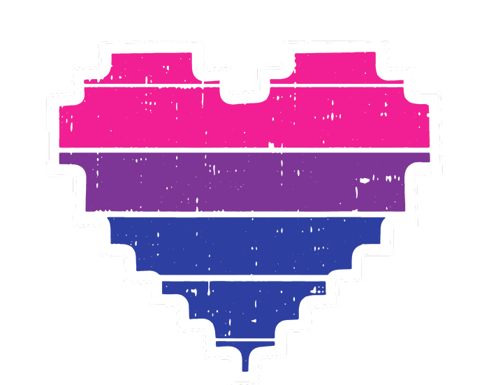 Pixel Heart Bisexual Pride Retro Gaming LGBTQ Ally Gamer Toddler Fine Jersey T-Shirt