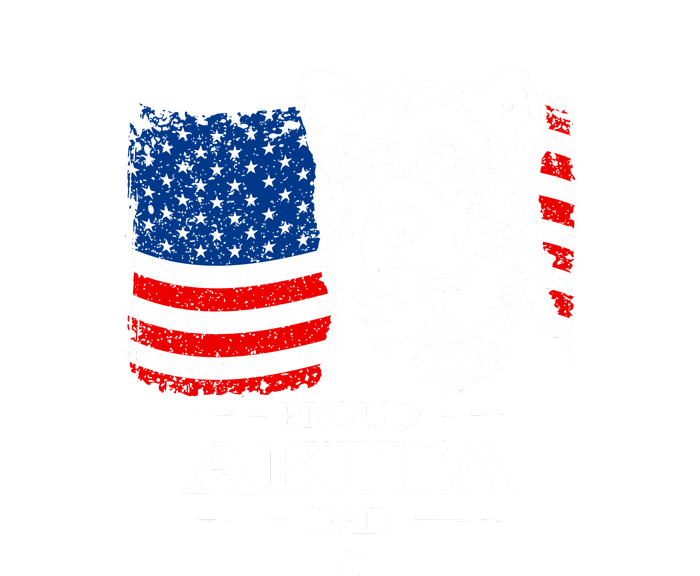 Mens Funny Proud Akita Dad American Flag Patriotic Dog Gift Toddler Long Sleeve Shirt