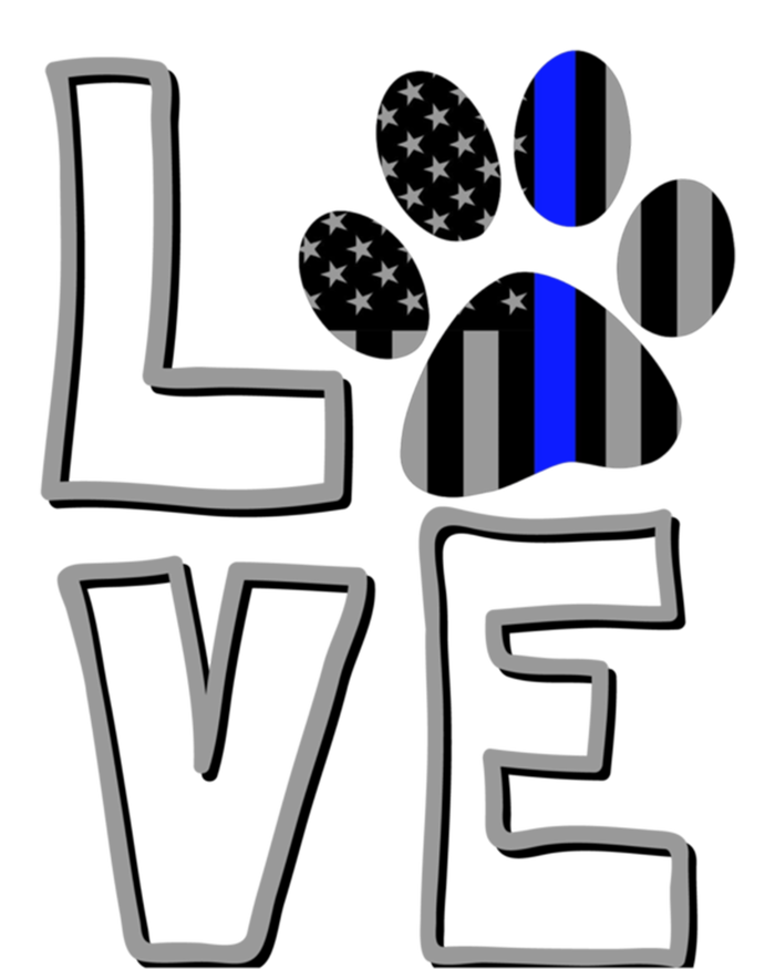 Love Police Dog Paw Print Thin Blue Line K9 Gift Tie-Dye T-Shirt