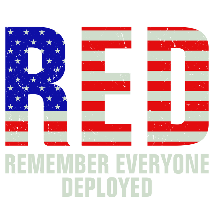 RED Remember Everyone Deployed Grunge Flag Hoodie