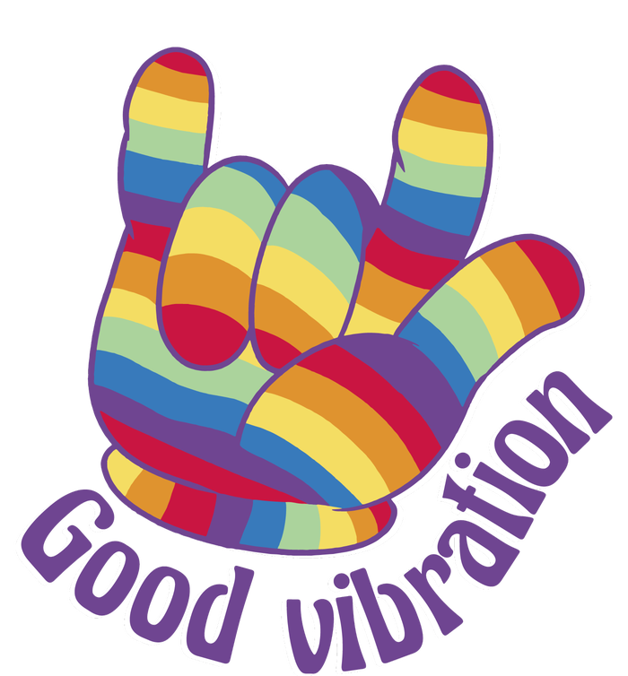 Good Vibration Rainbow Hoodie