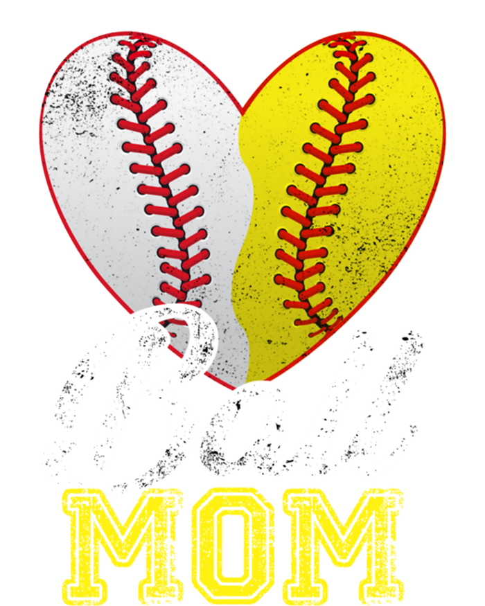 Ball Mom Women Mama Heart Baseball Softball Mother's Day Gift Hoodie