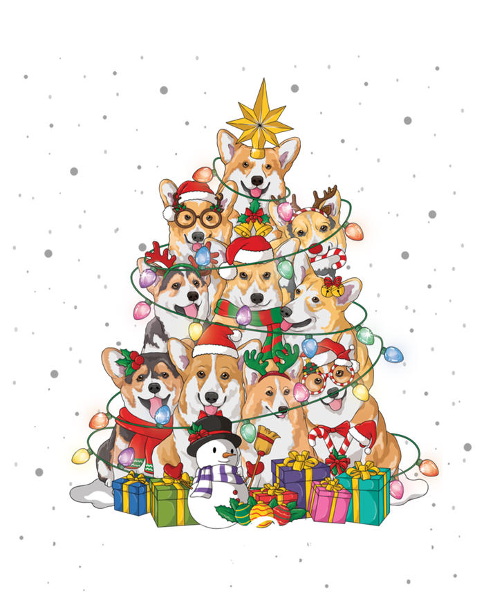 Merry Corgmas Corgi Christmas Tree Fairy Lights Dog Lover Funny Gift T-Shirt