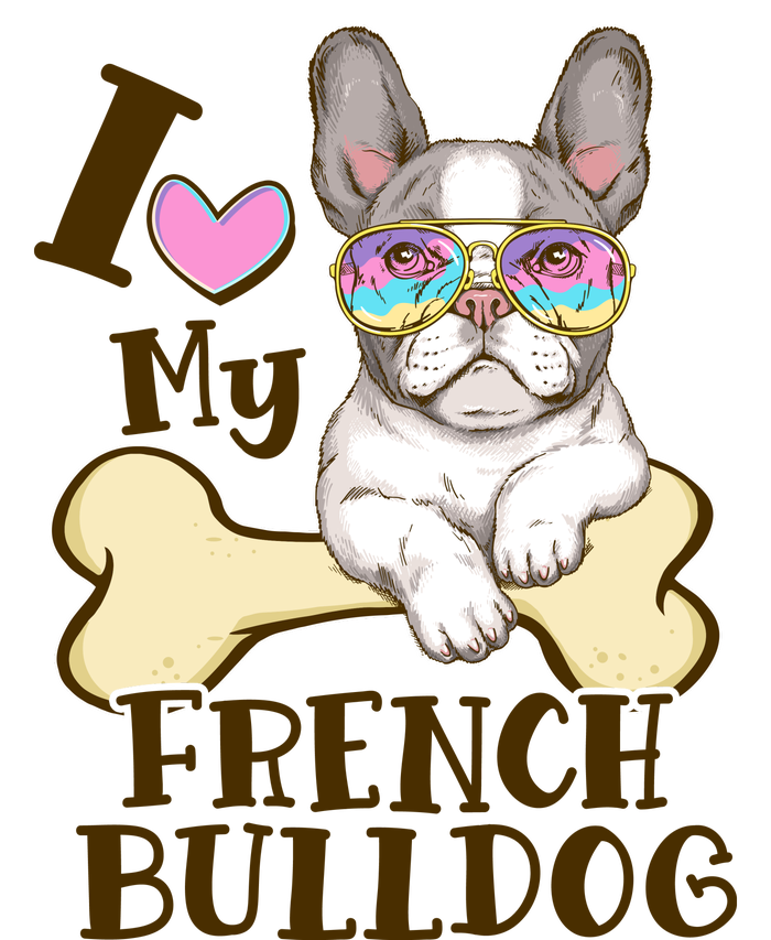 Cute I Love My French Bulldog Kids Hoodie