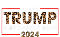 Donald Trump 2024 Take America Back Leopard Print Gift Women Women's Racerback Cropped Tank