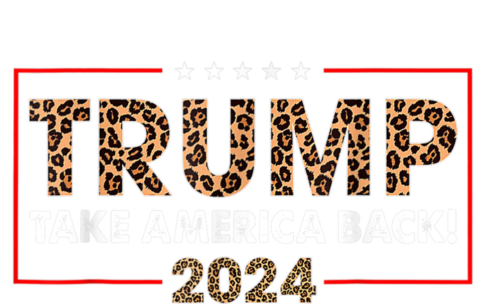 Donald Trump 2024 Take America Back Leopard Print Gift Women Women's Racerback Cropped Tank