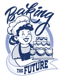 Baking The Future Retro Cartoon T-Shirt