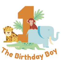 1st Birthday Boy Animal Jungle T-Shirt