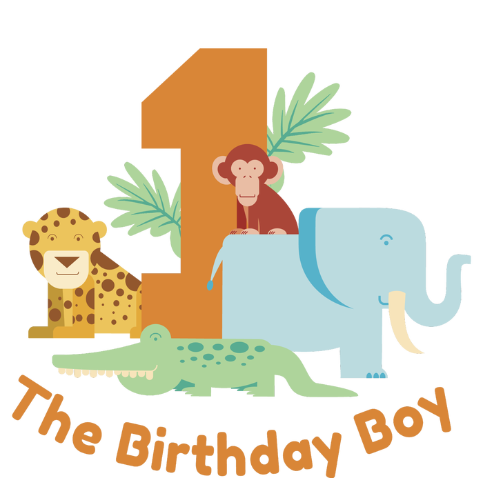 1st Birthday Boy Animal Jungle T-Shirt