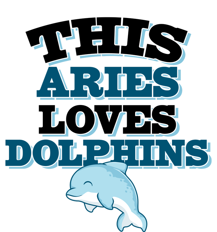 This Aries Loves Dolphins Button