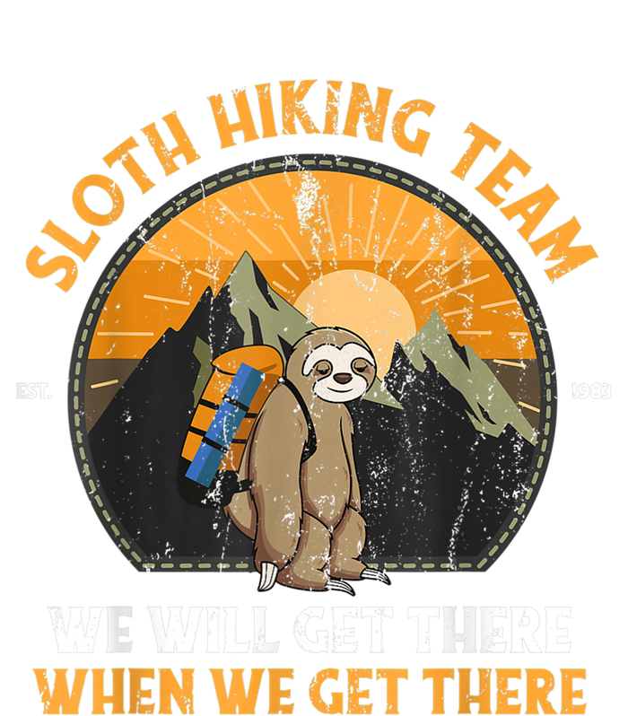 Sloth Hiking Team We Will Get There When We Get There Grommeted Golf Towel