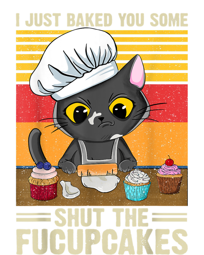 Funny Vintage I Just Baked You Some Shut The Fucupcakes Cat Kids Hoodie