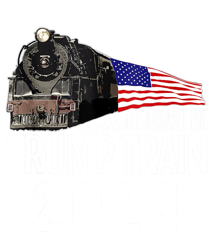 All Aboard The Trump Train 2024 American Flag Ceramic Star Ornament