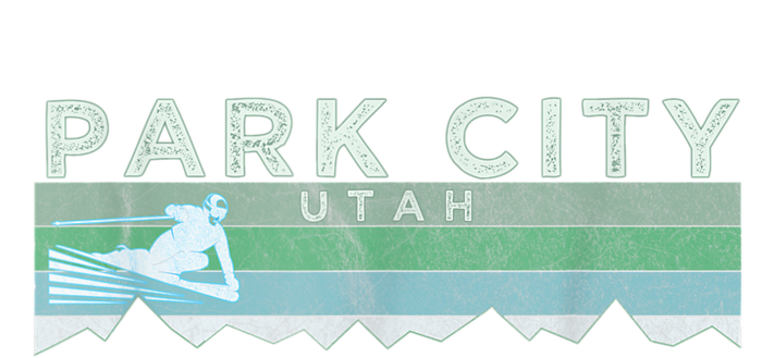 Retro Park City, Utah Distressed Skiing T-Shirt