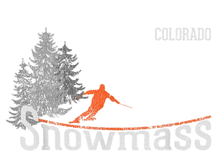 Retro Snowmass Colorado Distressed Skiing T-Shirt