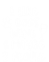 I Like Dogs Wine And Maybe 3 People Funny Sarcasm Women Gift Meaningful Gift Women's Knotted Racerback Tank