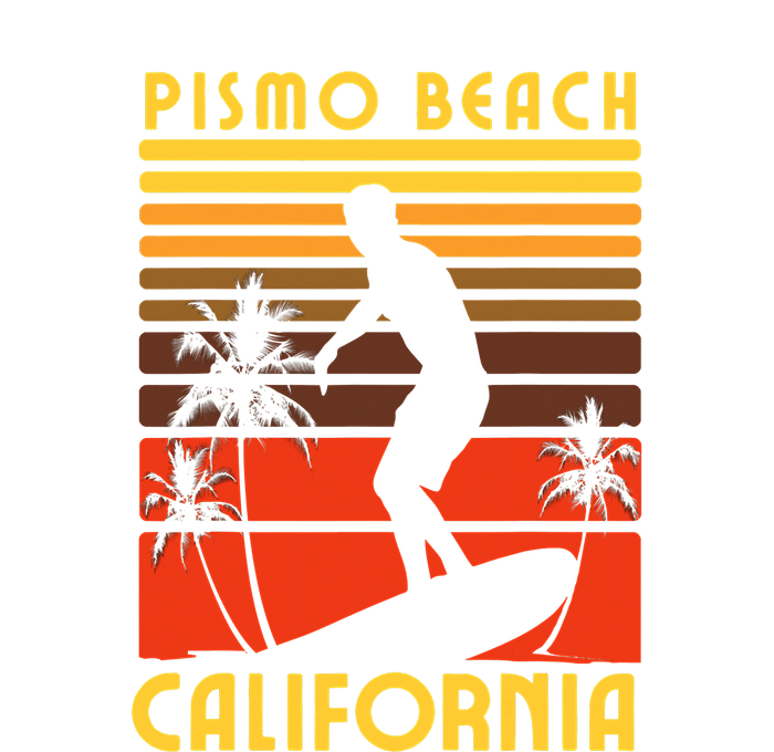 Pismo Beach California Surf Summer Vacation Vintage Womens Cotton Relaxed Long Sleeve T-Shirt