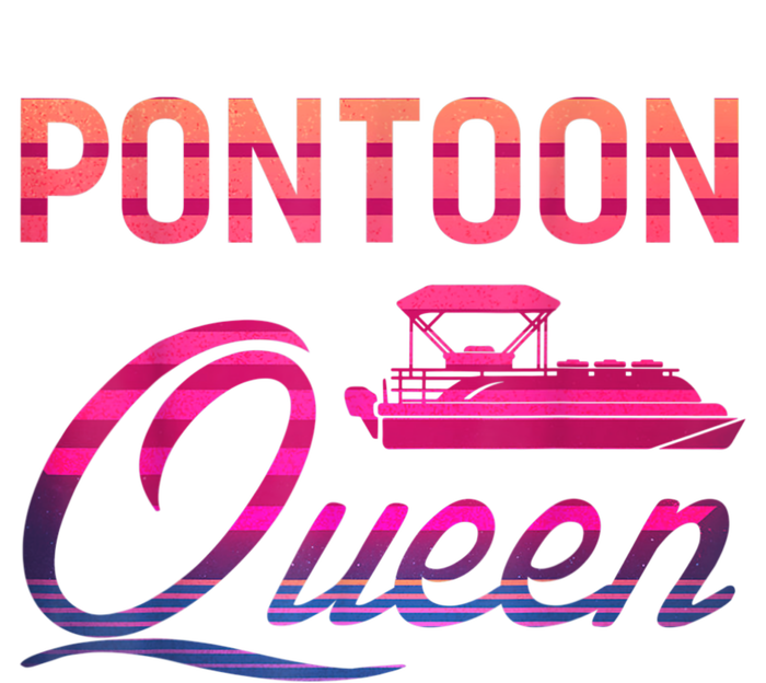 Womens Vintage Pontoon Queen Funny Boating T Poster