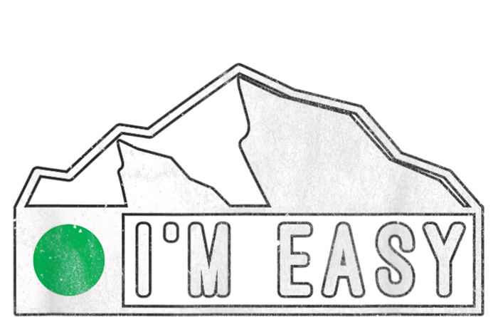 Funny I'm Easy Ski Snowboard Green Marker Mountain Sign Wool Snapback Cap