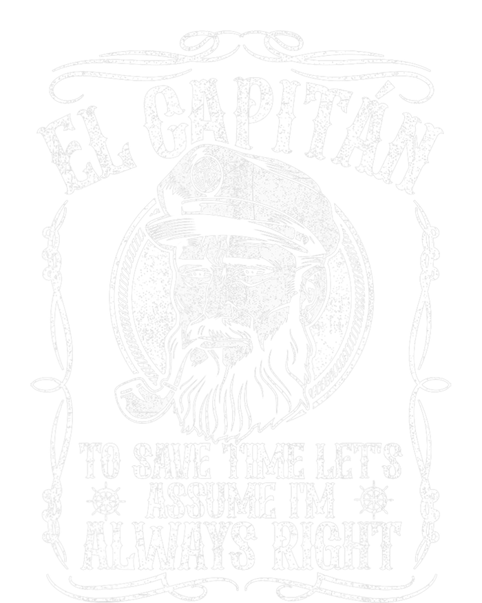 Funny El Capitan Is Always Right Pontoon Boat Captain Gift Dry Zone Grid Polo