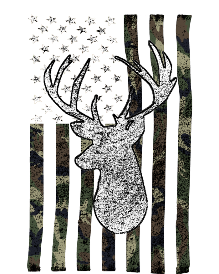 Hunting Season Buck Deer Hunting American Camouflage USA Flag T-Shirt