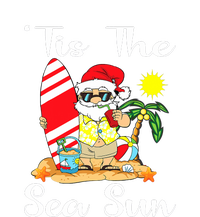 Tis The Sea Sun Christmas In July Santa Surfing Lake Party Grommeted Golf Towel