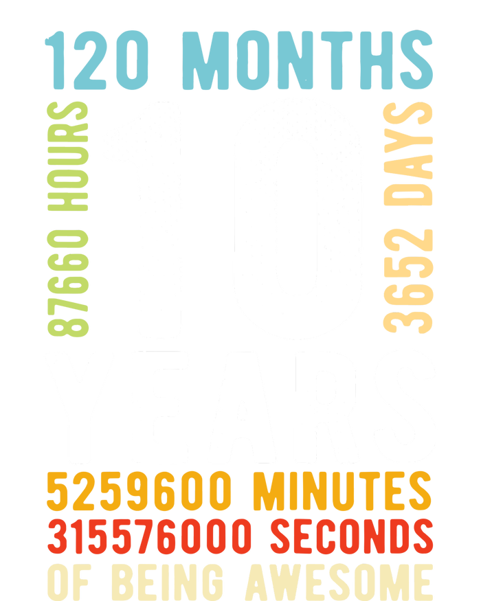 Funny 10th Birthday, 10 Years Old, Vintage Retro 120 Months 1 T-Shirt