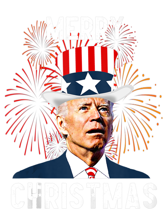 Funny Joe Biden Merry Christmas For Fourth Of July Funny Biden Long Sleeve Pajama Set