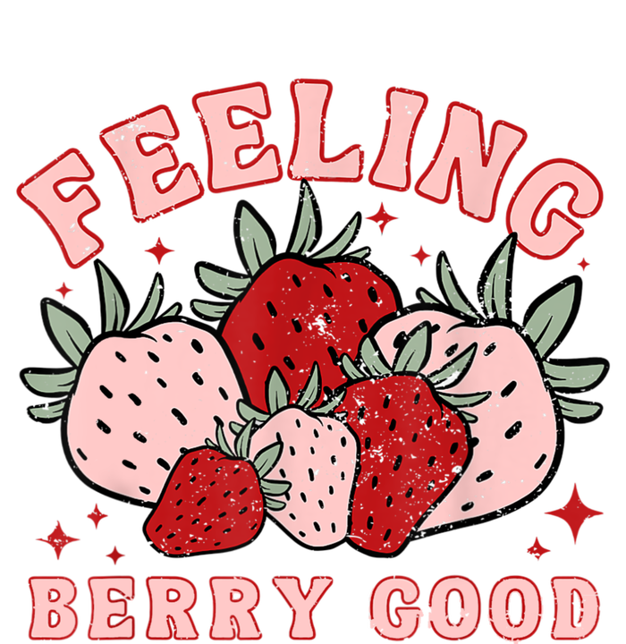 Retro Strawberry Feeling Berry Good Positive Mind Happy Life Ladies Essential Tank