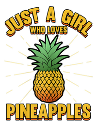 Just A Girl Who Loves Pineapple Cute Pineapple Teen Women's Crop Top Tee