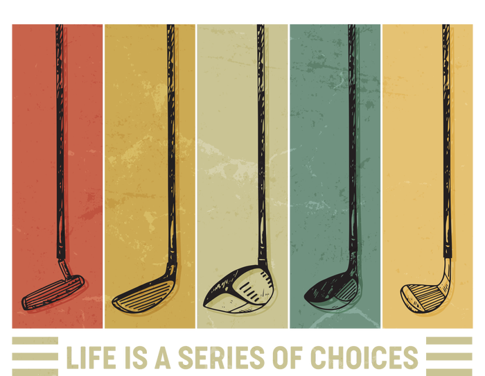 Vintage Life Is A Series Of Choices Golfing Fan Toddler T-Shirt