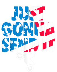 Just Gonna Send It American Flag Dirt Bike Motocross Women's Racerback Tank