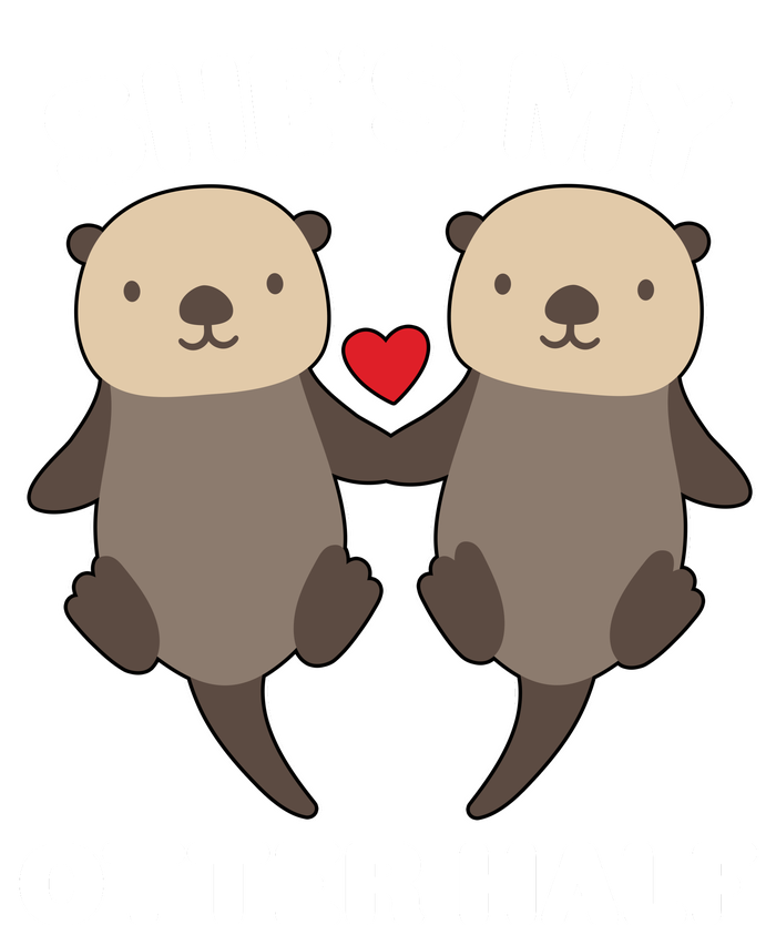 Cute She's My Otter Half Matching Couples Shirt Women's V-Neck T-Shirt