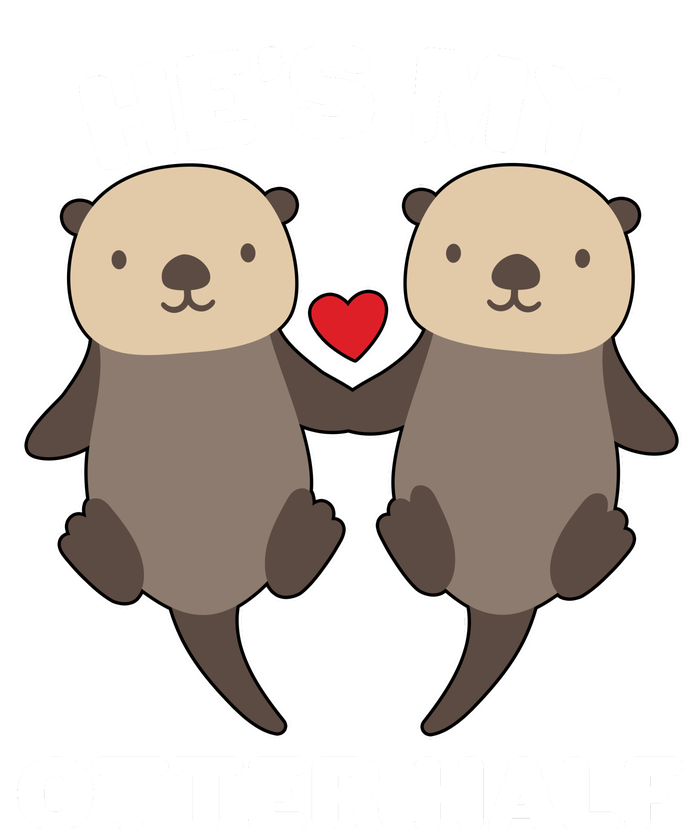 Cute He's My Otter Half Matching Couples Shirts Premium T-Shirt