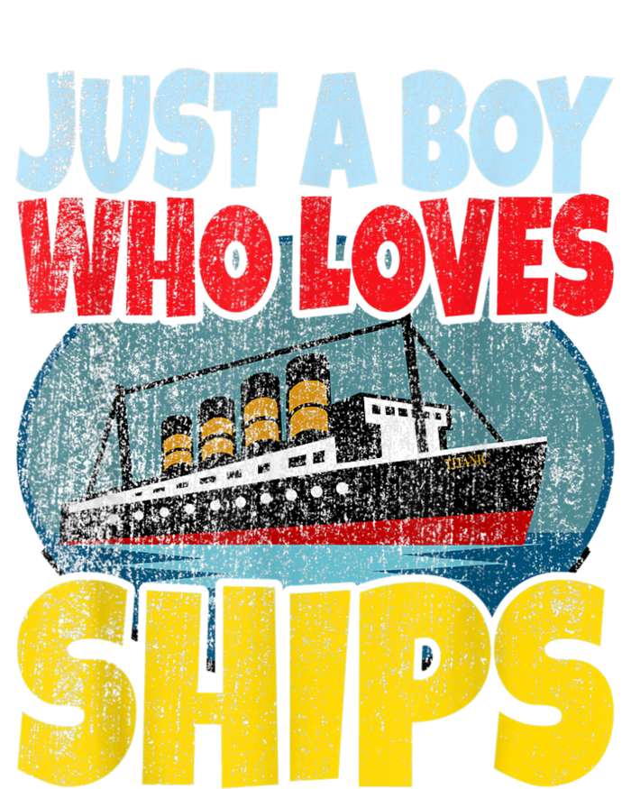 Ship Just A Boy Who Loves Ships Boat Titanic Boys Toddler Women’s Perfect Tri Rocker Tank