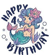 Happy 4th Birthday Cute Mermaid Women's Strappy Tank