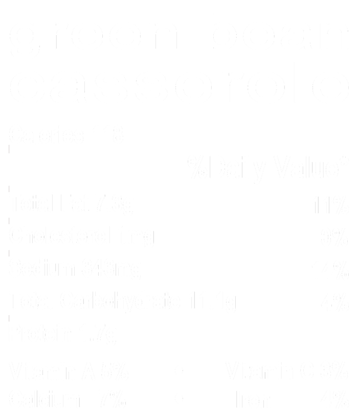 Green Bean Casserole Nutrition Facts Label Hoodie