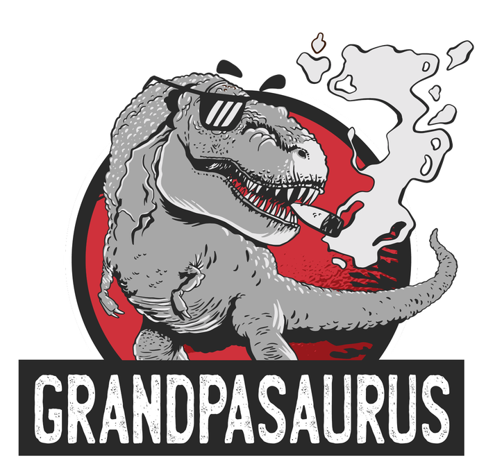 Grandpasaurus Smoking Grandpa Trex Funny Premium T-Shirt