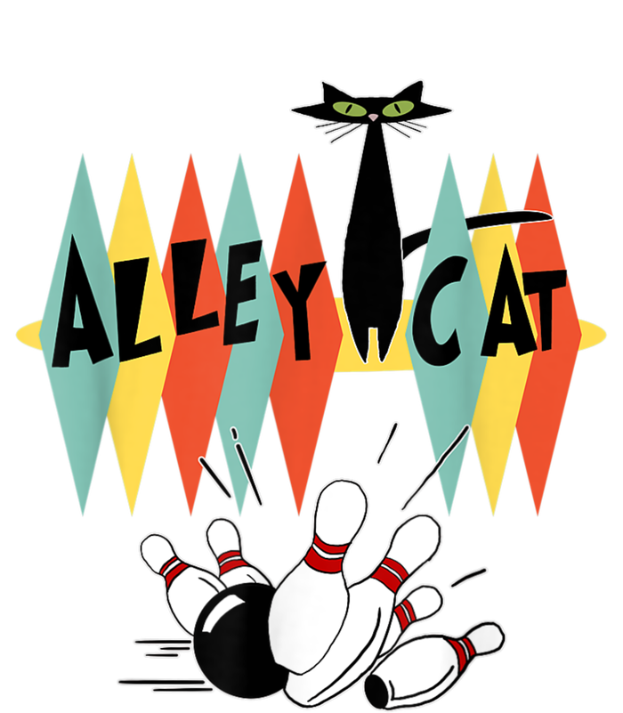 Retro Bowling Vintage Bowler Alley Cat Vintage Tall Long Sleeve T-Shirt