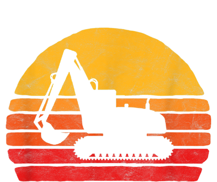 Retro Excavator & Sunset Vintage Construction Design Retro Toddler Sweatshirt