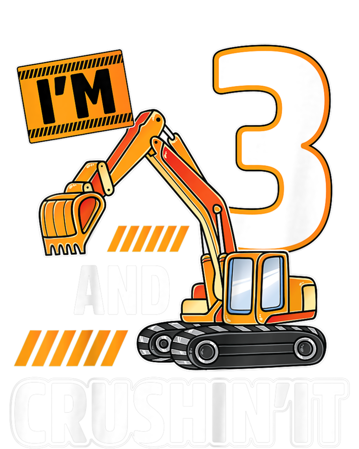 Kids 3 Year Old Vehicles Construction Excavator Birthday 3rd Kids Hoodie