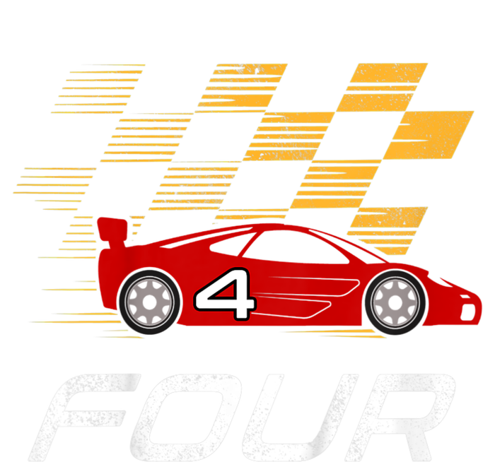 Kids 4th Birthday Race Car I Funny Four Years Old Boys T-Shirt