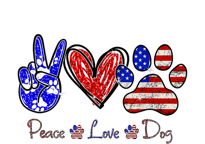 Peace Love Dog 4th Of July American Flag Independence Day 2022 Softstyle Adult Sport Polo