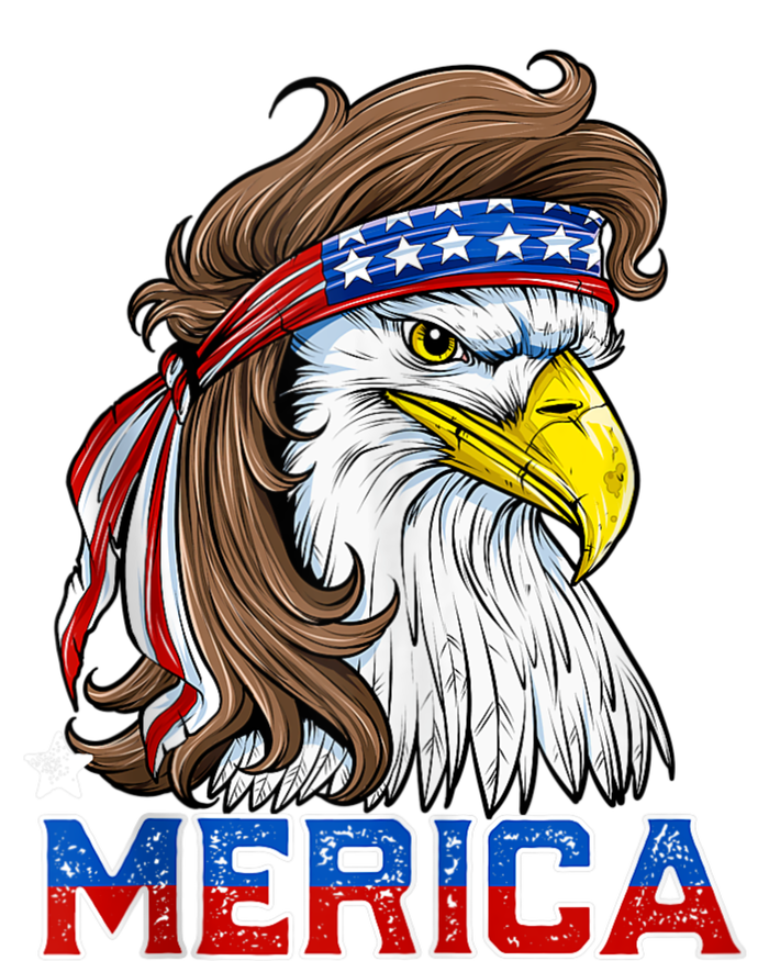 Merica Eagle Mullet 4th Of July Men Women American Flag USA Women's Racerback Tank