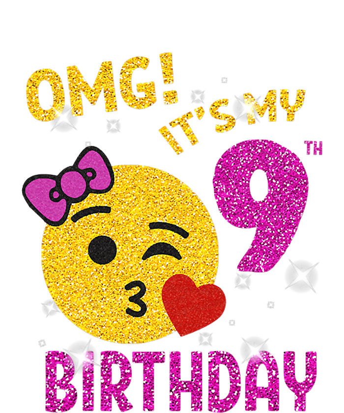 OMG It's My 9th Birthday Girl Cute 9 Yrs Old Birthday Party T-Shirt